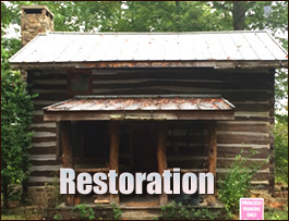 Historic Log Cabin Restoration  Staley, North Carolina